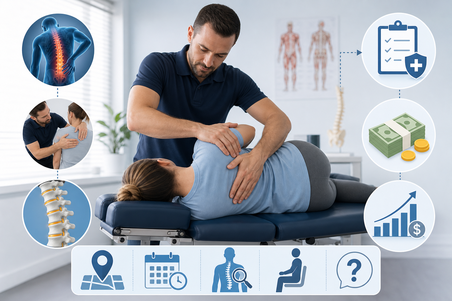 Combien coûte un chiropracteur ? À quoi s’attendre avec et sans assurance santé