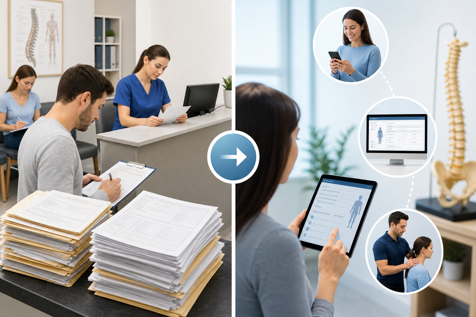 Agilizar la ingesta de pacientes con herramientas digitales: la guía de eficiencia de una clínica quiropráctica