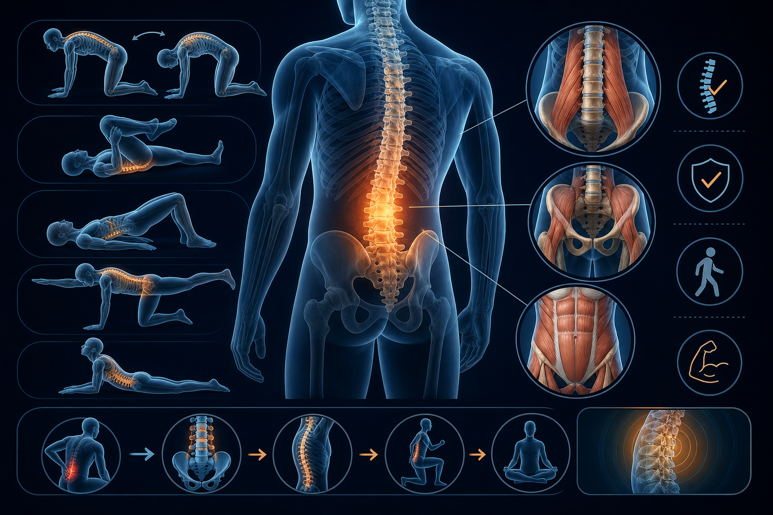 Ejercicios para el dolor de espalda: estiramientos suaves y movimientos de fortalecimiento que pueden ayudar