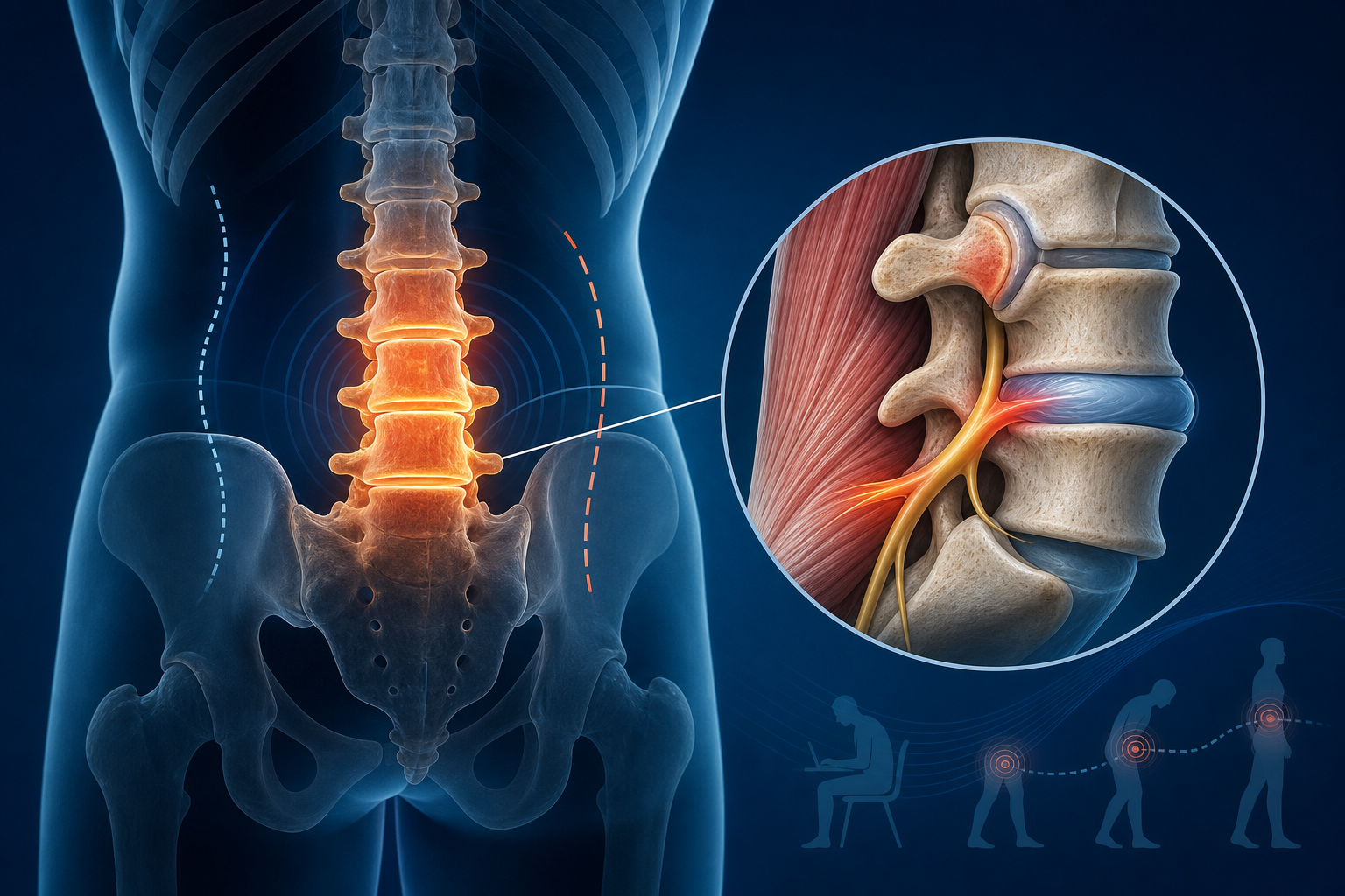Cómo entender el dolor lumbar: síntomas, causas y opciones de tratamiento conservador