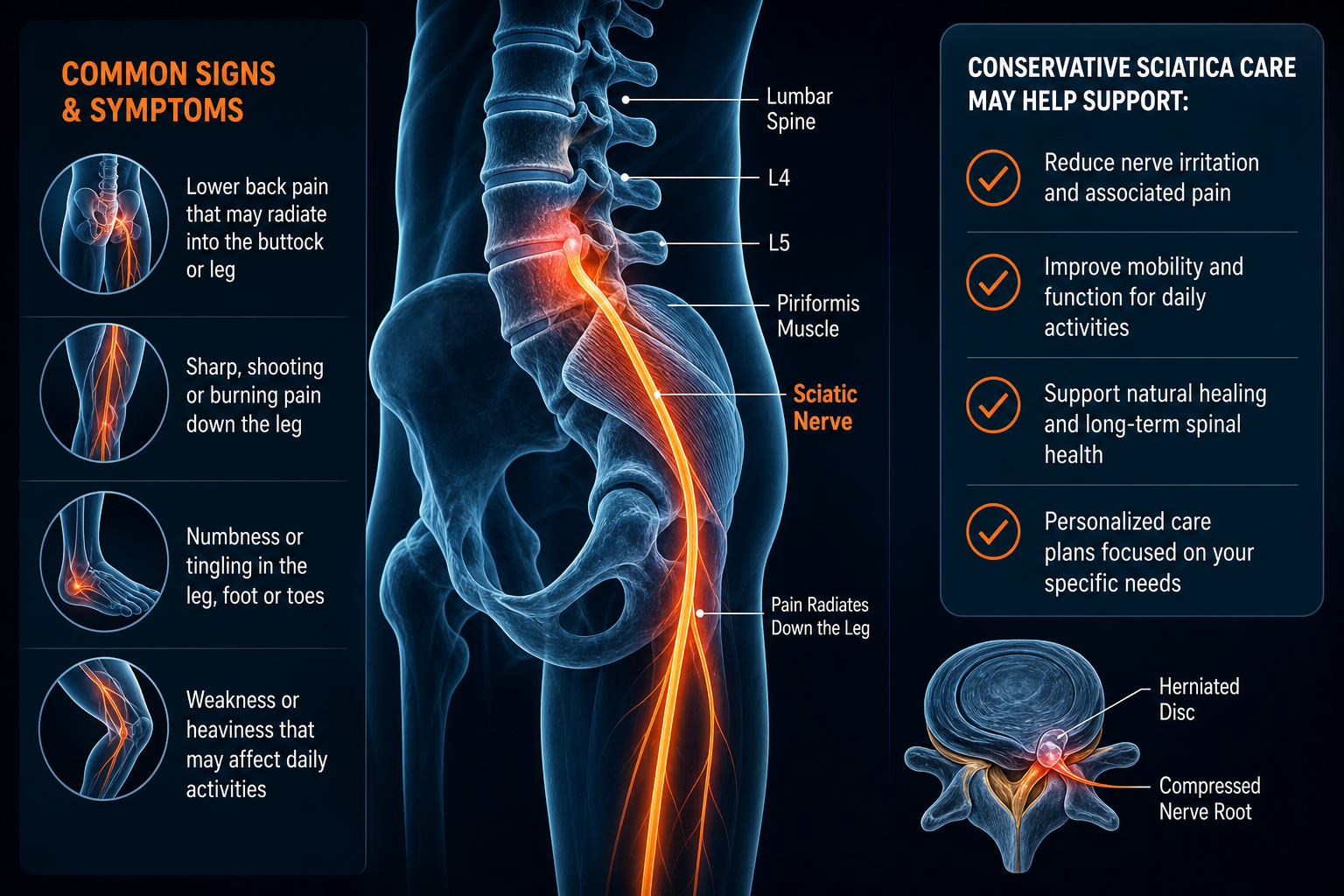 Back in Motion Fountain Inn Sciatica Care: Conservative Options, Symptoms, and What to Expect